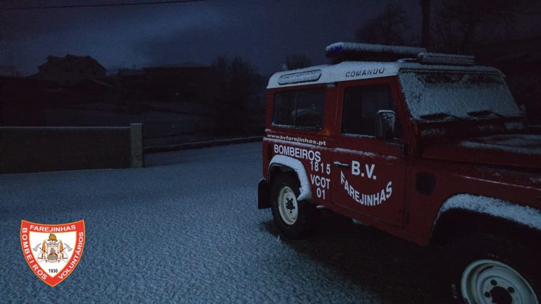 Castro Daire, Bombeiros Voluntários de Farejinhas, neve, nevão, limpeza de vias, apoio social, IPSS, proteção civil, inverno, mau tempo 2