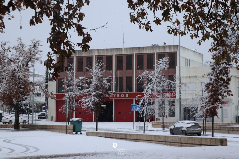 Neve cai em Vila Nova de Paiva no primeiro dia de inverno
