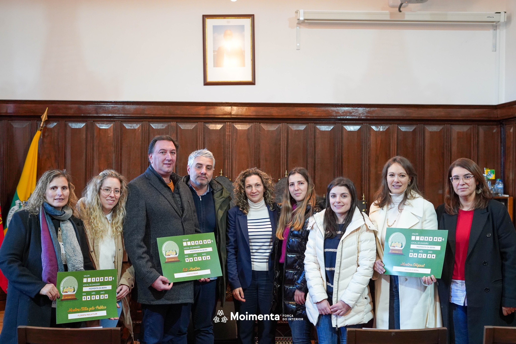 Entregues os prémios do concurso Montras Iluminadas 2025 em Moimenta da Beira