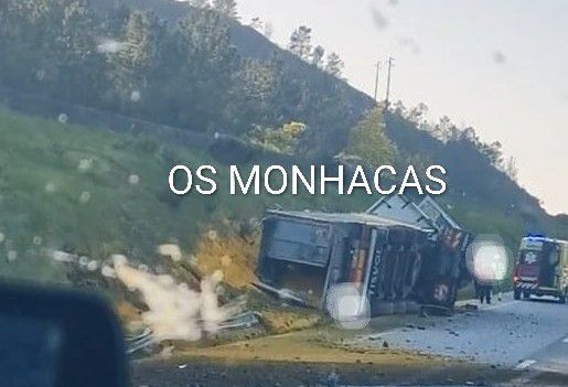 Despiste de pesado de mercadorias na A25 faz um ferido em Mangualde
